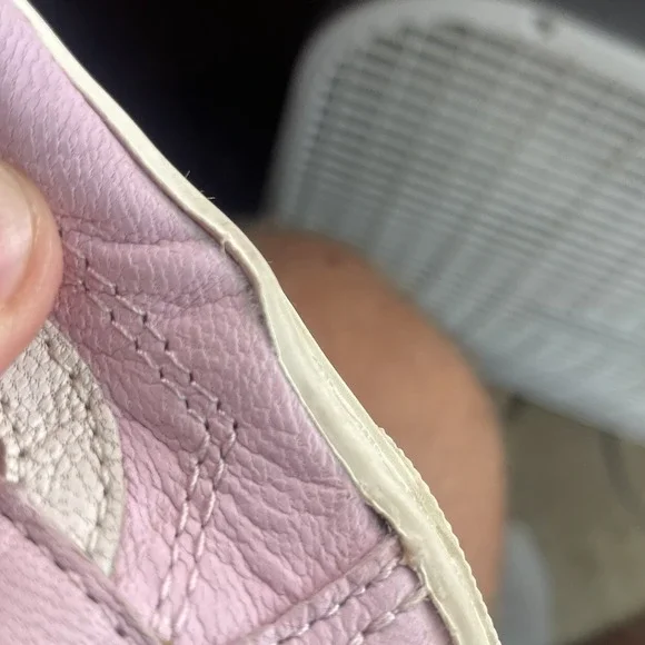 Van's Mens 6 Womens 7 Nude Pink Leather Old School Ultra Cush Shoes 500664 - Picture 10 of 12